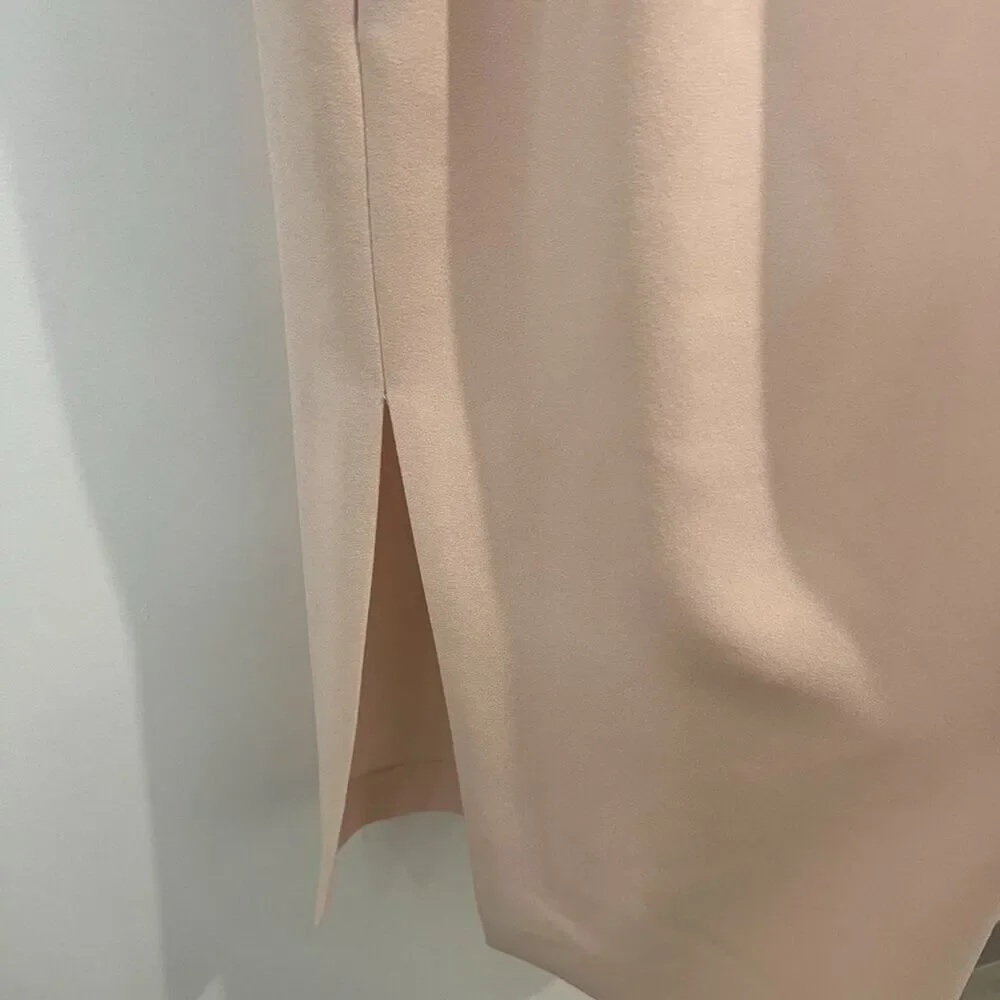 Joseph Cream Draped Sleeveless Midi Dress Size S Elegant Minimalist Designer - Picture 6 of 8